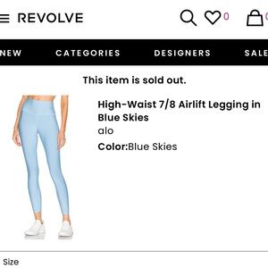 Alo XS legging 7/8 length